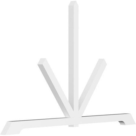Ekena Millwork Vanguard Architectural Grade PVC Gable Bracket, 108"W x 72"H x 4"D x 4"F, 16/12 Pitch GBP108X72X0404VAN00